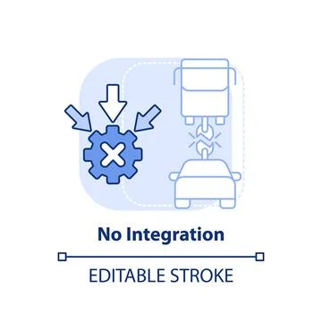 No integration light blue concept icon Stock-Illustration
