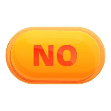 No interface button icon, cartoon style 스톡 일러스트