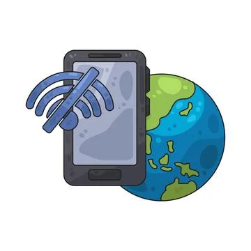 No internet access illustration Stock-Illustration