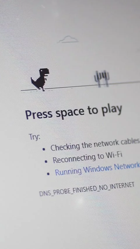 No Internet Chrome Dinosaur Game : Sibi, Pakistan. 23 Jul 2026 Stock Footage 340421200