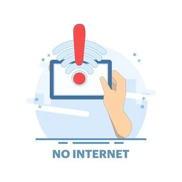 No Internet Concept. No connection, no internet. Stock Illustration