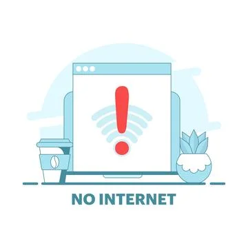 No Internet Concept. No connection, no internet. Stock Illustration