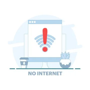 No Internet Concept. No connection, no internet. Stock Illustration