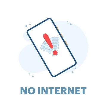 No Internet Concept. No connection, no internet. Stock Illustration