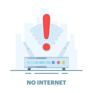 No Internet Concept. No connection, no internet. Stock Illustration