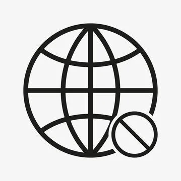 No internet connection icon. No signal sign. Stock Illustration