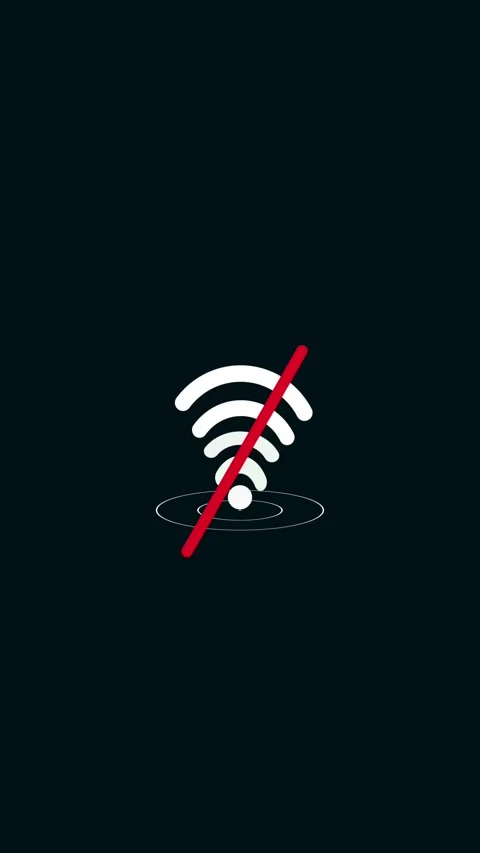 No internet connection problem. Wifi symbol glitch effect seamless loop. Te.. Stock Footage 321628196