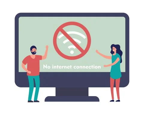 No internet connection vector concept Stock Illustration