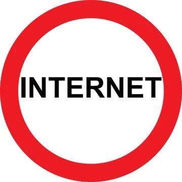 No internet sign Illustrazione stock