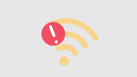No Internet Wi-Fi Connection Error Icon Animation Video stock 337897168