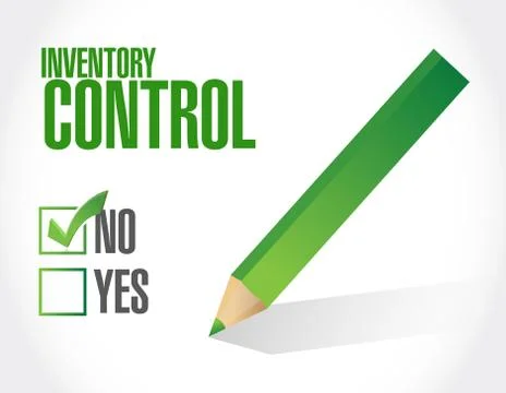 No inventory control approval sign concept Ilustração Stock