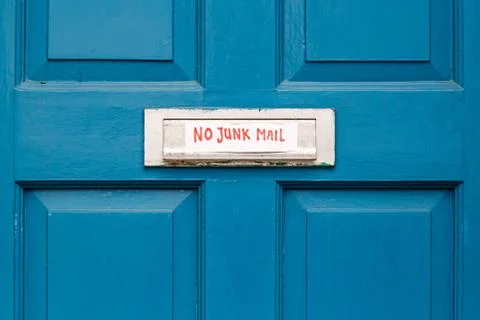 No junk mail precaution on door, London Stock Photos