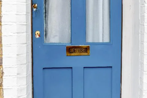 No junk mail precaution on door, London Stock Photos