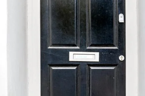 No junk mail precaution on door, London Stock Photos