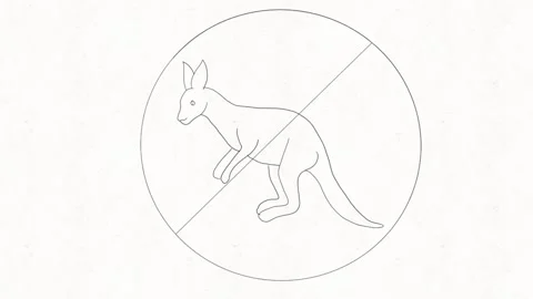 No Kangaroo Sign Animation Vídeos de archivo 335475028