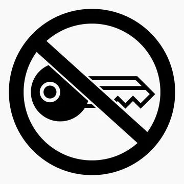 No key. Key ban. Stock Illustration