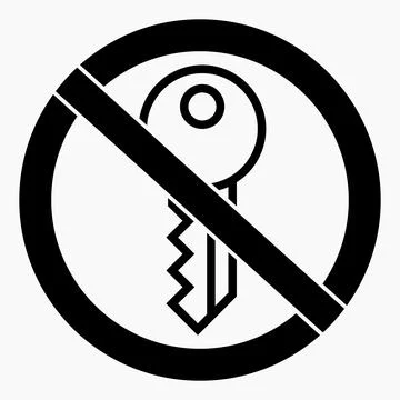 No key. Key ban. Stock Illustration