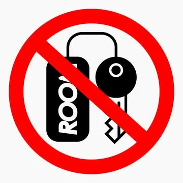 No key. Key ban. Stock Illustration