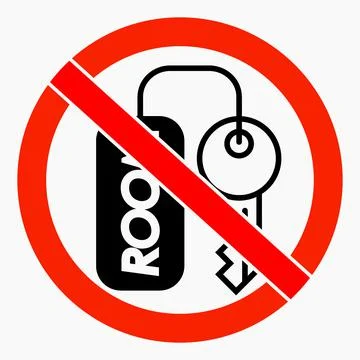 No key. Key ban. Stock Illustration