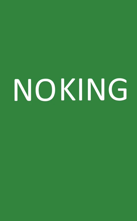 No King Text Animation on Green Background 스톡 동영상 332126217