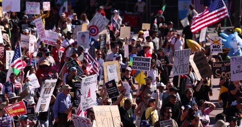 No Kings Protest Los Angeles Vidéo 320655482