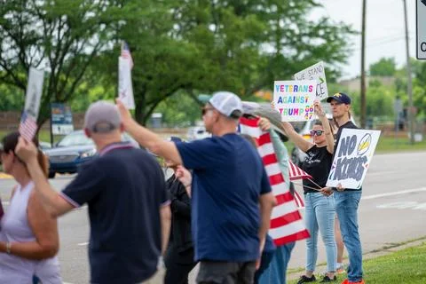 No Kings Protest, West Chester, Ohio, June 14, 2025 Foto stock