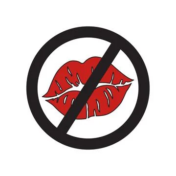 No kiss marks vector Illustrazione stock