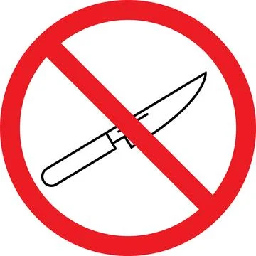 No knife sign vector. Stock Illustration