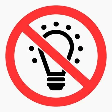 No Lamp. Stock Illustration