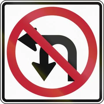 No Left Or U-Turn Stock Illustration