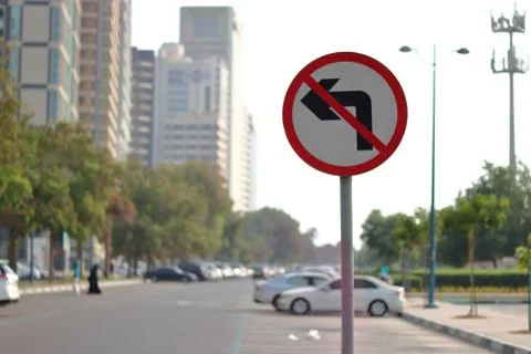 NO LEFT TURN Stock Photos