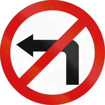 No Left Turn in Poland Stock Illustration