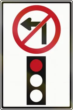 No Left Turn On Red in Canada Illustrazione stock