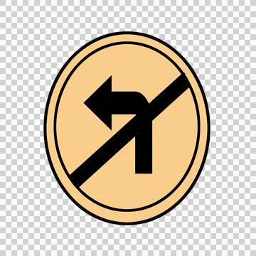No left turn signs Stock Illustration