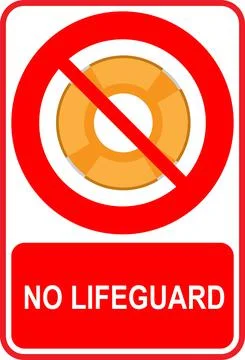 No lifeguard Stock Illustration