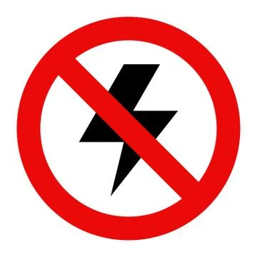 No lightning icon Stock Illustration