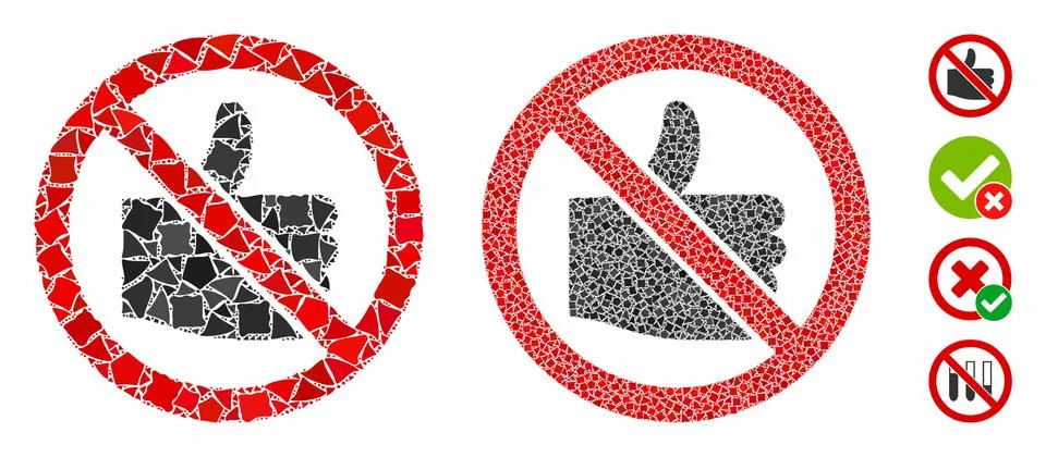 No likes Composition Icon of Abrupt Pieces 스톡 일러스트