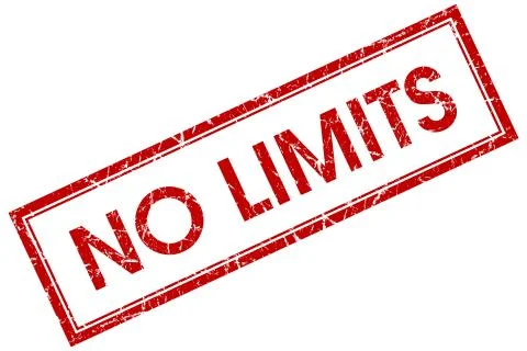 No limits red square stamp Stock Illustration