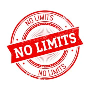 No limits round stamp Stock Illustration