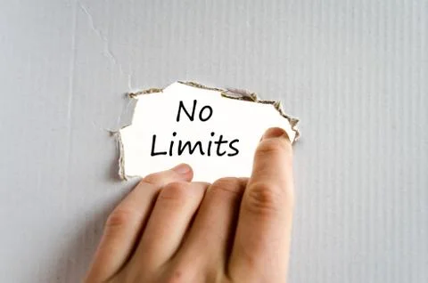 No limits text concept Stock Photos