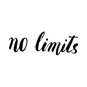 No limits.Vector hand drawn phrase. Stock Illustration