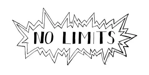 No limits.Vector hand drawn phrase. Stock Illustration