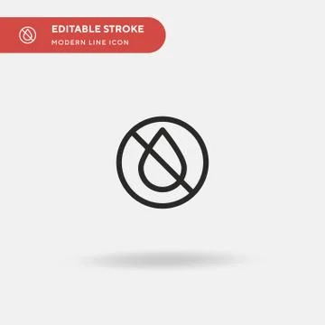 No Liquids Simple vector icon. Illustration symbol design template for web mo 스톡 일러스트