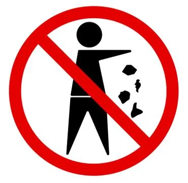 No littering. Vector illustration Stock Illustration