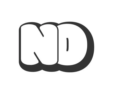 NO logo, bubble comic lettering, rounded in graffiti style black and white .. Stock Illustration