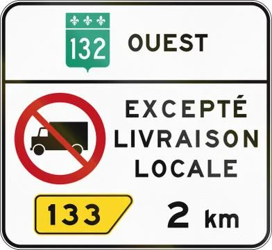 No Lorries Except Local Delivery in Canada Illustrazione stock