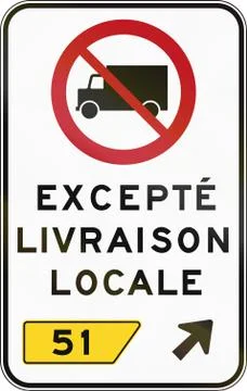 No Lorries Except Local Delivery in Canada Illustrazione stock