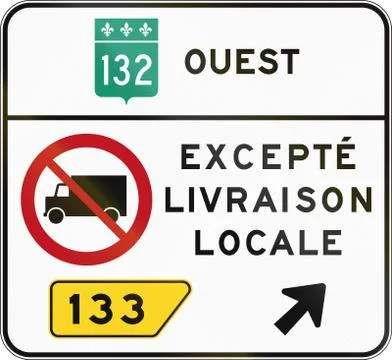 No Lorries Except Local Delivery in Canada Illustrazione stock