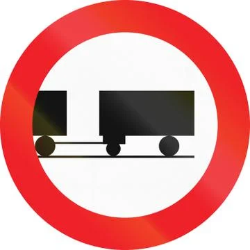 No Lorries With Trailer in Austria Stock Illustration