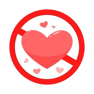 No love allowed. Abstract Vector Illustration Stock Illustration